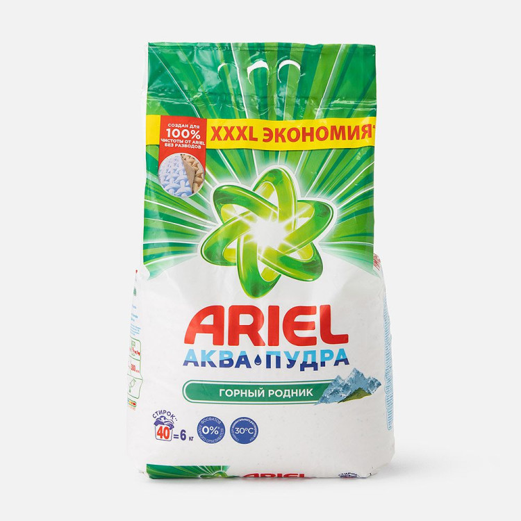 Стиральный порошок Ariel автомат Горный родник 6кг Стиральный порошок Ariel автомат Горный родник 6кг